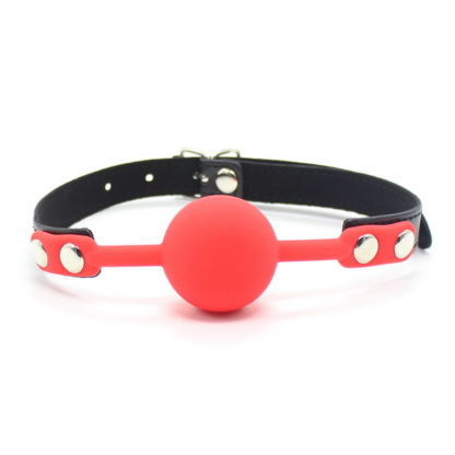 röd svart rosa silikon gagball